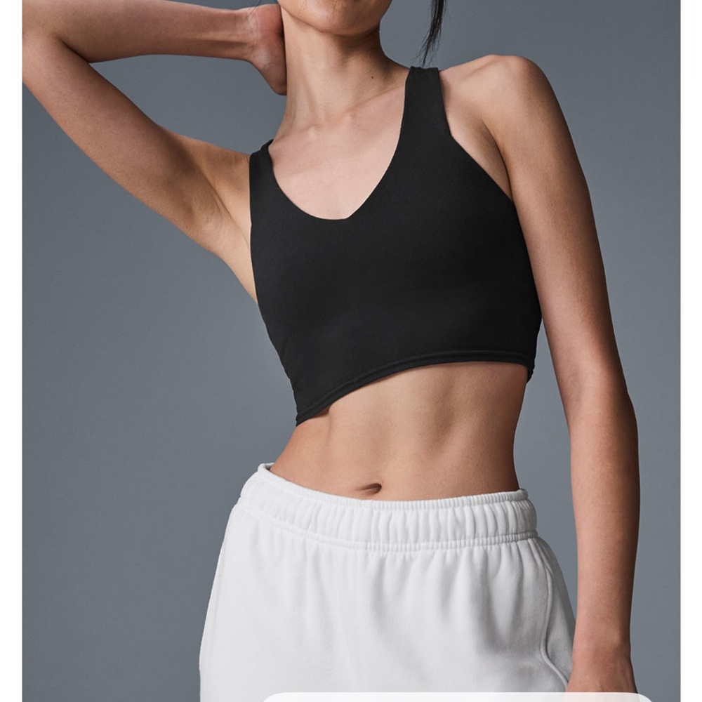 ALO Yoga Black Airbrush Real Bra Tank